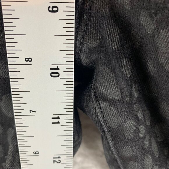 Good American Good Legs Crop Skinny Jeans Black Leopard Print Size 4 / 27 9035‎ - Picture 6 of 13